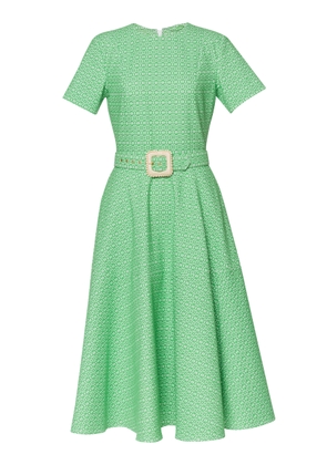 Lena Hoschek Journal Belted Stretch-Cotton Dress - Moda Operandi