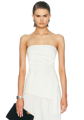 The Sei Long Strapless Top in Cream - Cream. Size 6 (also in 0, 2, 4, 8).