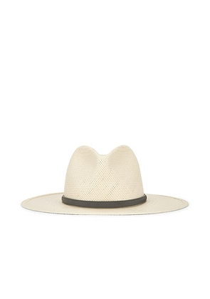 Janessa Leone Simone Fedora Hat in Natural - Neutral. Size M (also in S).