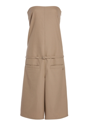 Courrèges Belted Cotton Canvas Jumpsuit - Moda Operandi