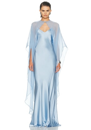 The Sei Bias Slip Dress And Cape in Icy Blue - Blue. Size 4 (also in 2, 8).