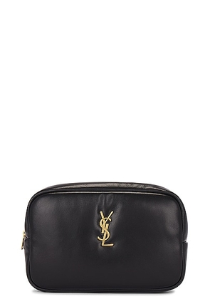 Saint Laurent Cassandre Cosmetic Pouch in Noir - Black. Size all.