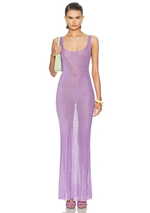 SEROYA Martina Dress in Lilac Bloom - Purple. Size XS (also in S, M, L).