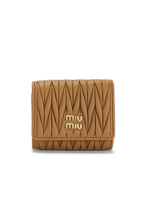 Miu Miu Wallet in Caramel - Tan. Size all.