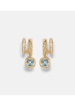 David Yurman DY MercerÂ® 18kt gold earrings with topaz and diamonds
