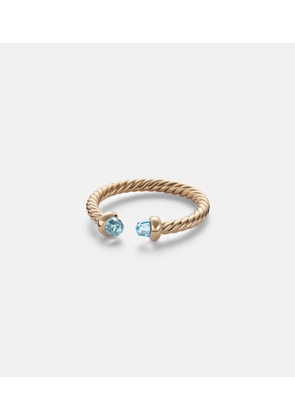 David Yurman CablespiraÂ® Micro 18kt gold ring with topaz