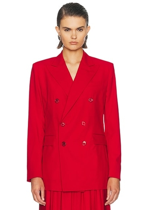 Ralph Lauren Collection Tropical Wool Ramona Blazer in Bright Red - Red. Size 0 (also in 6, 8).