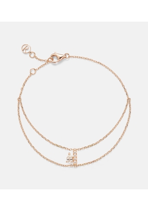 Repossi Letters 18kt rose gold bracelet with diamonds