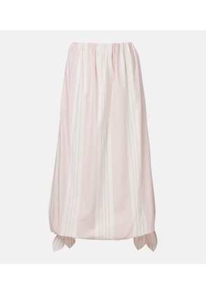 Posse Rosie striped cotton midi skirt