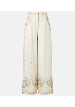 Agua by Agua Bendita Tota floral linen wide-leg pants