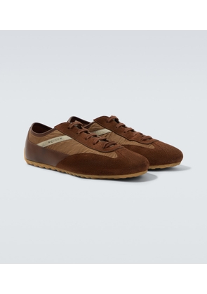 McQueen Suede-trimmed sneakers