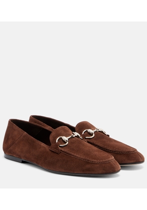 Gucci Jordaan Horsebit suede loafers