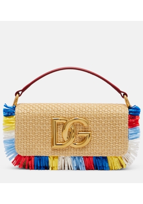 Dolce&Gabbana 3.5 Small raffia-effect crossbody bag