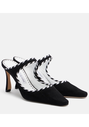 Manolo Blahnik Pura suede mules