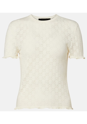Gucci GG cotton-blend devore T-shirt
