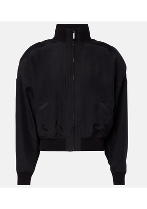 Gucci Silk poplin bomber jacket