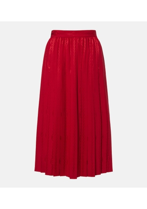Gucci Interlocking G silk jacquard midi skirt