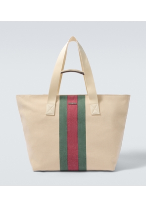 Gucci Web Stripe canvas tote bag