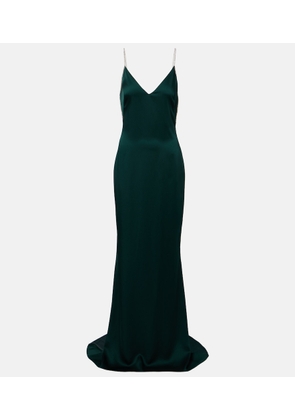 Tom Ford Crystal-embellished satin slip dress