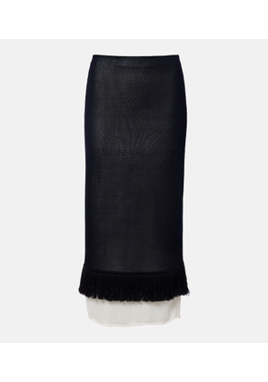 Bottega Veneta Knitted silk midi skirt