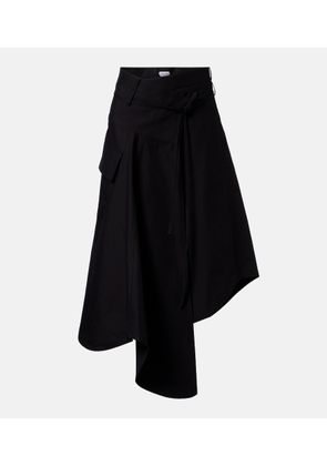 Bottega Veneta Asymmetric cotton midi skirt