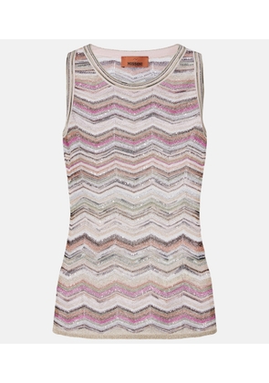Missoni Zigzag sequined lame top