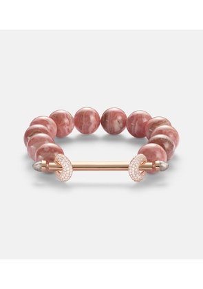 Ananya Chakra 18kt rose gold beaded bracelet with gemstones