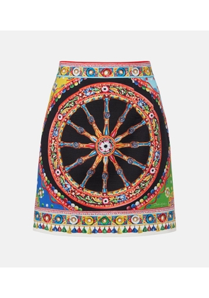 Dolce&Gabbana Printed cotton miniskirt