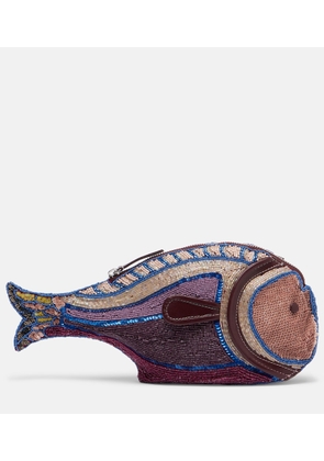 Staud Pesce beaded clutch