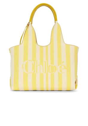 Chloe Striped Tote Bag in Radiant Yellow - Yellow. Size all.