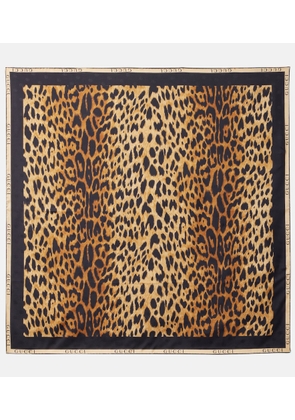 Gucci Leopard-print silk twill scarf