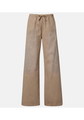Acne Studios Cotton twill wide-leg pants