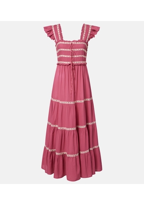 Rixo Chandra tiered cotton midi dress