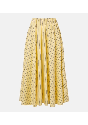 Staud Milano striped cotton maxi skirt