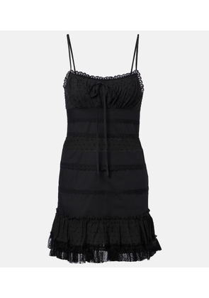 Staud Halie ruffled cotton-blend poplin minidress