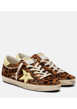 Golden Goose Super-Star leopard-print calf hair sneakers
