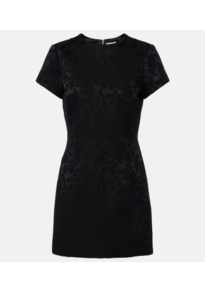 Saint Laurent Devore floral cotton-blend minidress