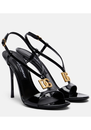 Dolce&Gabbana DG patent leather slingback sandals