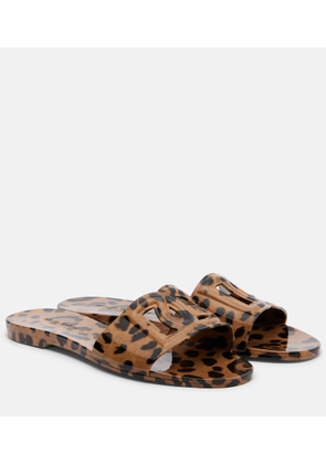 Dolce&Gabbana DG leopard-print slides