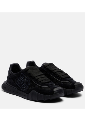 Dolce&Gabbana Runner leather-trimmed lace sneakers