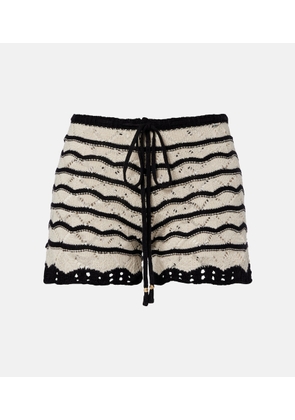 Bananhot Kim crochet cotton-blend shorts
