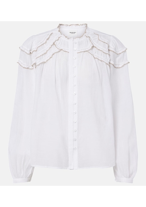 Marant Etoile Christa ruffled cotton-blend blouse