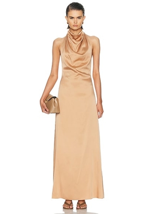 TWP Lola Gown in Brush - Tan. Size M (also in S, L).