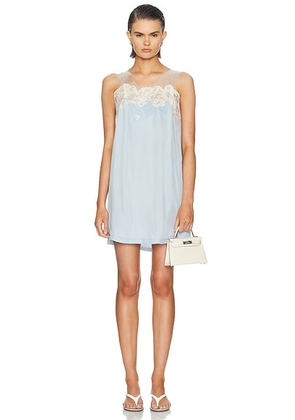 Maison Margiela Mini Slip Dress in Light Blue - Baby Blue. Size 40 (also in 42).