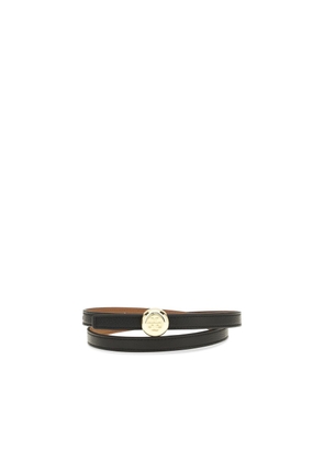 Tory Burch Black Calf Leather Bos Taurus Regular Belt - L