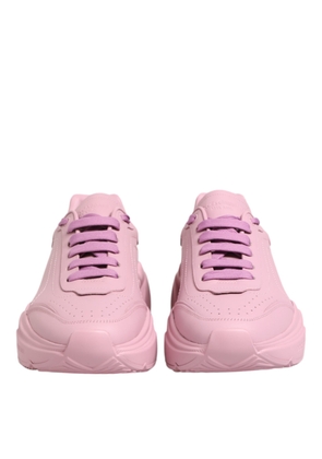 Dolce & Gabbana Pink Leather Daymaster Low Top Sneakers Shoes - EU41/US8