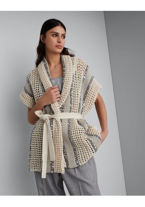 Brunello Cucinelli Bicolor Fibres Sleeveless Jacket - XL