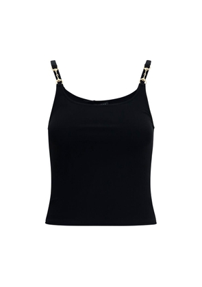 Gucci Black Viscose Sleeveles T-Shirt - S