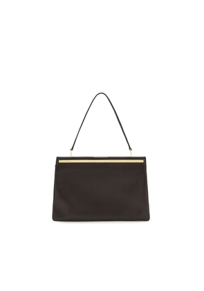 The Row Brown Calf Leather Bos Taurus Shoulder Bag