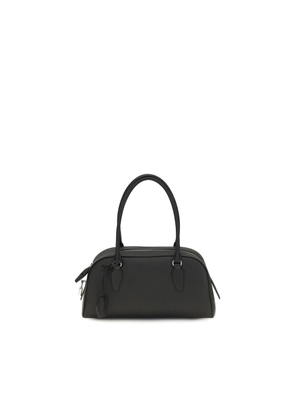 The Row Black Calf Leather Bos Taurus Shoulder Bag